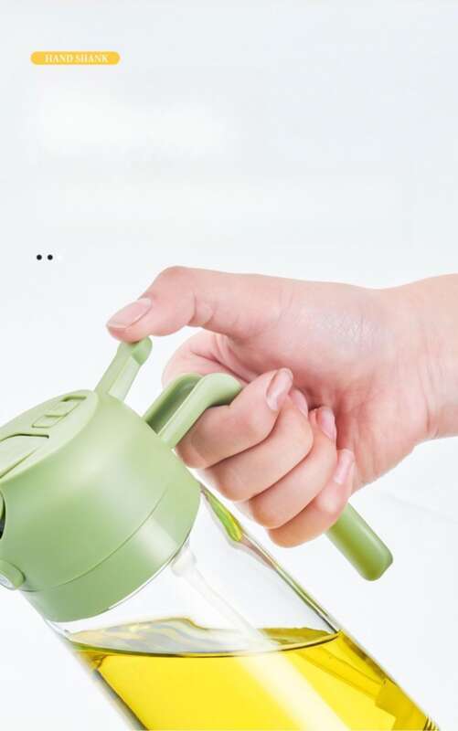 Oil Can Kitchen Household Glass Pouring Dual-use Air Fryer Spray Bottle Automatic Opening And Closing Oil Pot_voghion.com