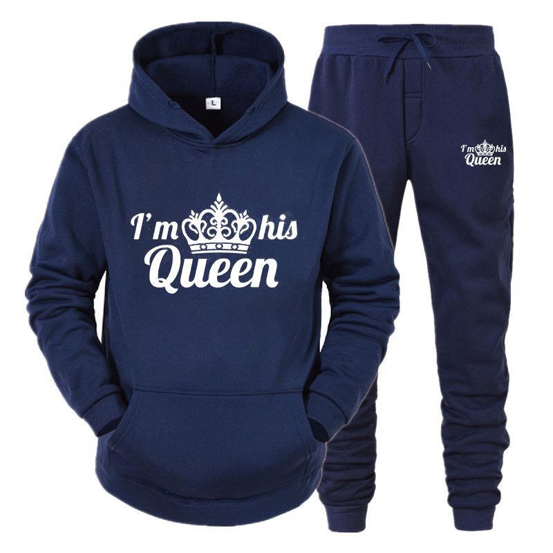 2-teiliges Herren-Trainingsanzug-Set mit normaler Passform, grafischem Kapuzenpullover und Jogginghose mit Kordelzug an der Taille, modisches, lässiges Kapuzen-Sweatshirt und Hose, Herren-Outfits 2023_voghion.com