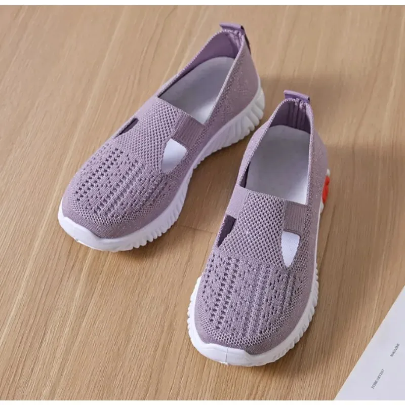 Orthopädische Schuhe für Damen, Stoff, lässig, bequem, weich, atmungsaktiv, flache Tennisschuhe für Damen 240627_voghion.com
