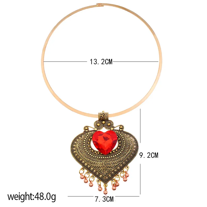 Collana girocollo statement etnica per donna metallo retrò_voghion.com