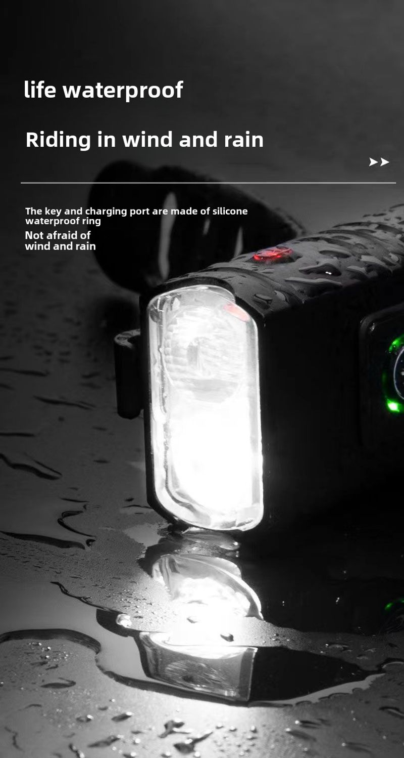 Cykellygter med Power Display Aluminiumslegering Højlumen Type-c Ladelygter_voghion.com