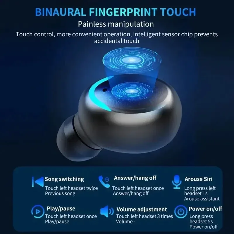 Wireless Bluetooth Earbuds Tws Waterproof With Charging Case_voghion.com