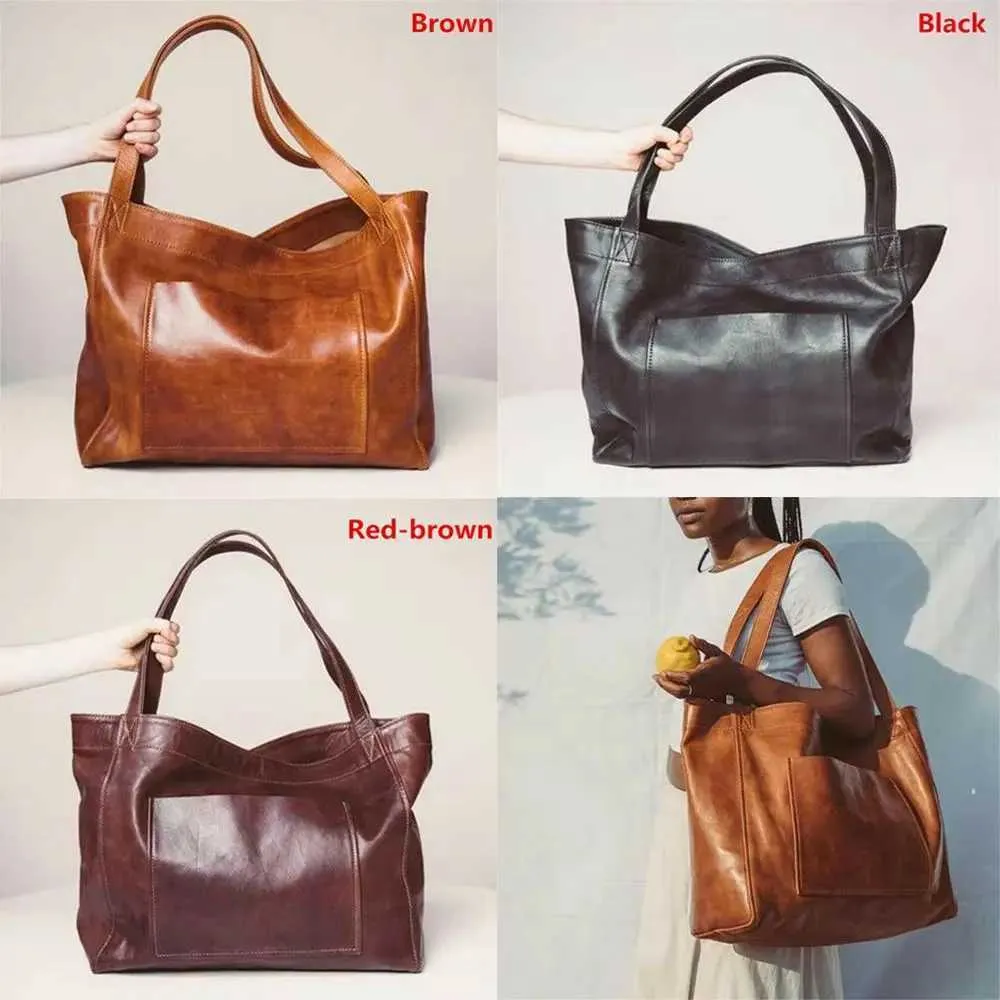 Dames super draagbare reis schoudertas met handvat aan de bovenkant zachte leren handtas Y241123_voghion.com