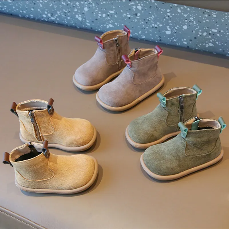 Autumn Winter Baby Boys Girls Oxford Suede Children Casual Littlesprouts Outdoor Anti-slip Toddler Shoes Plush Kids_voghion.com