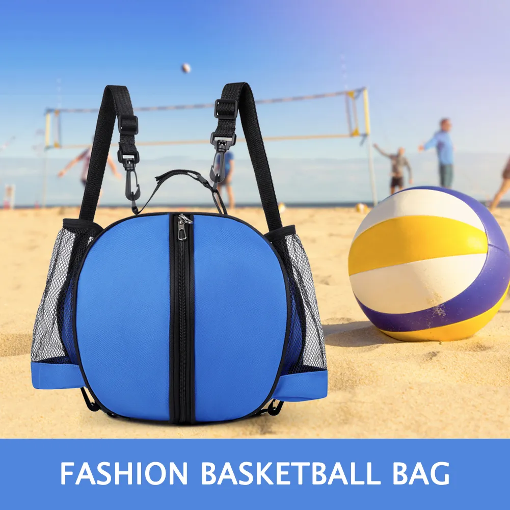 Outdoor Sports Shoulder Soccer Bags Training Equipment Storage Mesh Side Two-way Open Ball Bag Volleyball Basketball_voghion.com