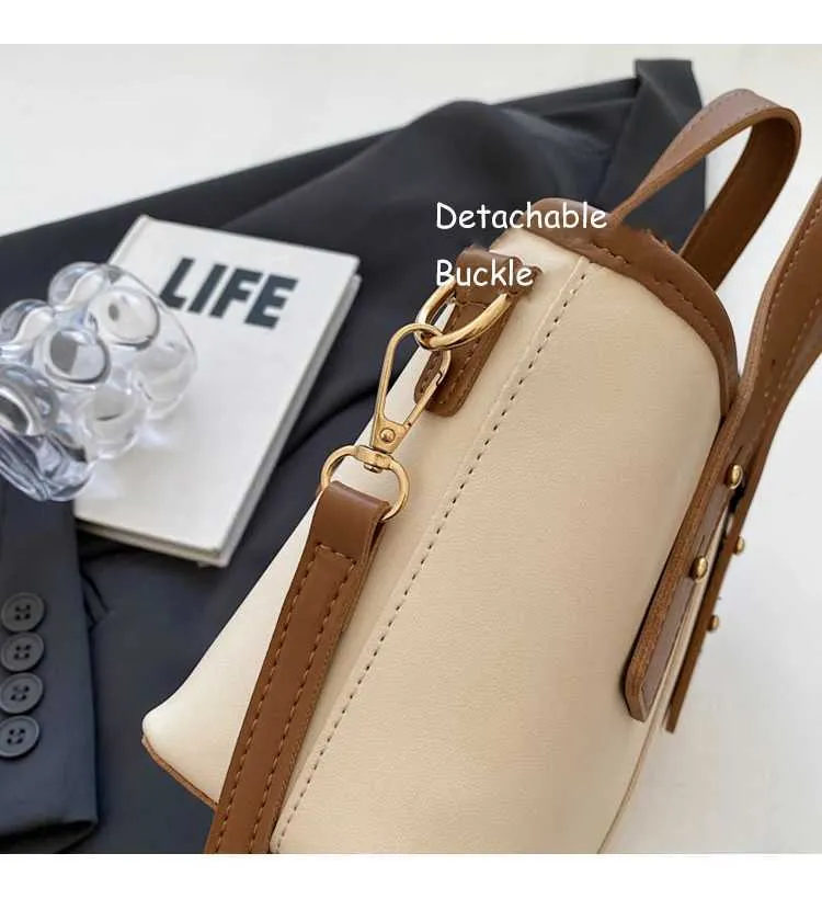 Retro Women Pu Leather Bucket Solid Soft Large Capacity Female Crossbody Bag All-match Lady Commute Messenger Shoulder_voghion.com