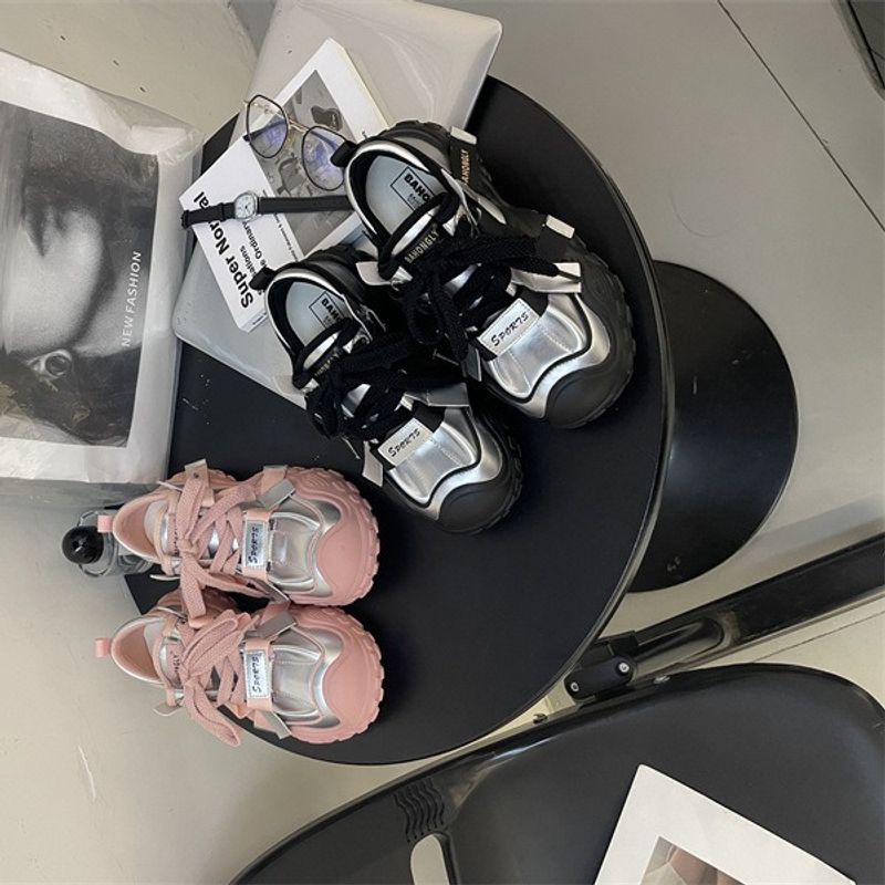 Baixiangni 2024 Otoño/Invierno Nueva edición coreana Cabeza redonda Fondo grueso Bizcocho Versátil Cuero genuino Casual_voghion.com