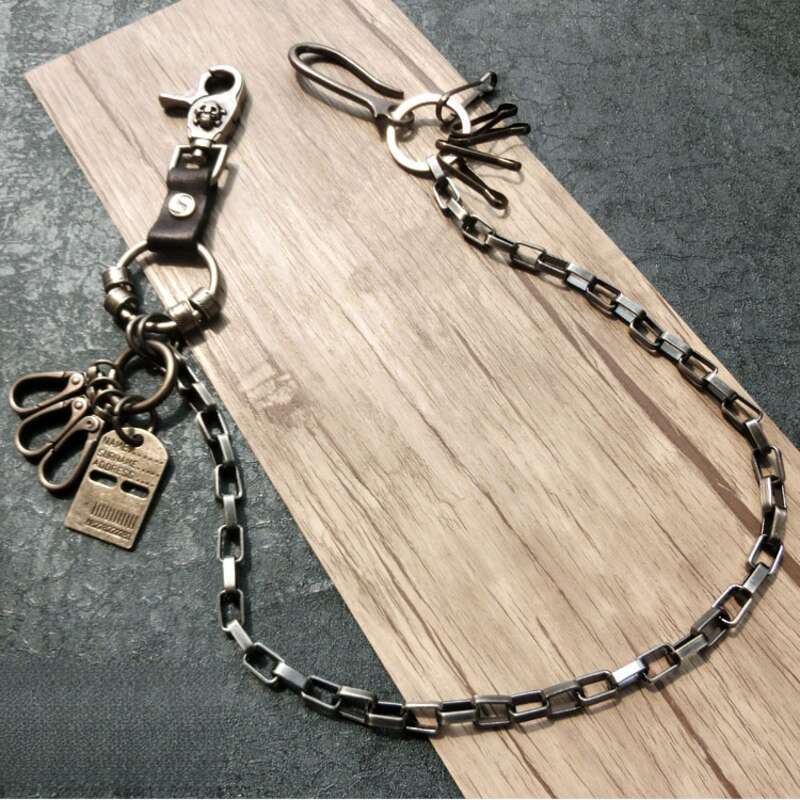 Trendsetter Elegante Vita Moda Esperto Metallo Monostrato Pantaloni Catena Palco Versatile Tempo Libero_voghion.com