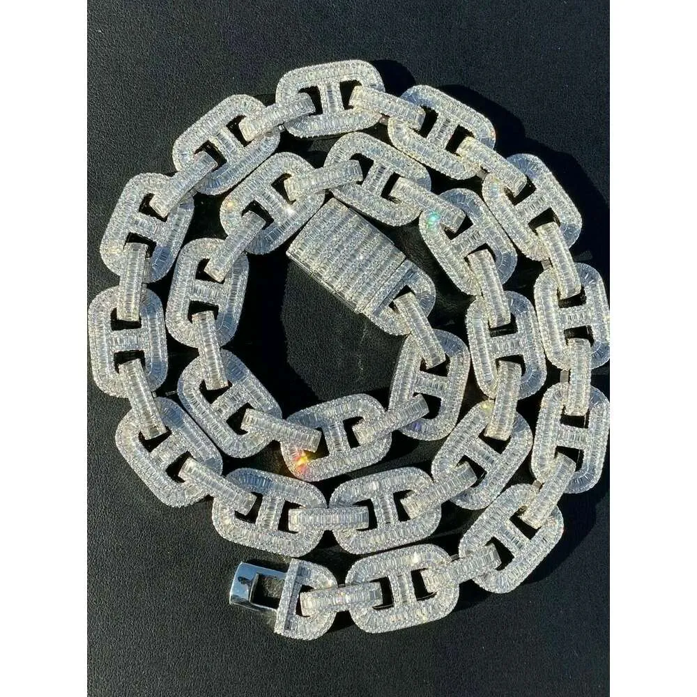 Trendy 18mm Icey Vvs Chain Baguette Dia Mariner Link Cuban_voghion.com