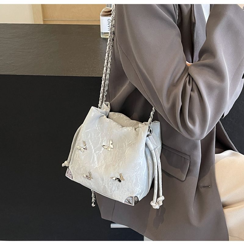 Borsa a mano Super Niche per donna Nuova borsa a secchiello popolare a forma di farfalla, versatile, monospalla, diagonale_voghion.com
