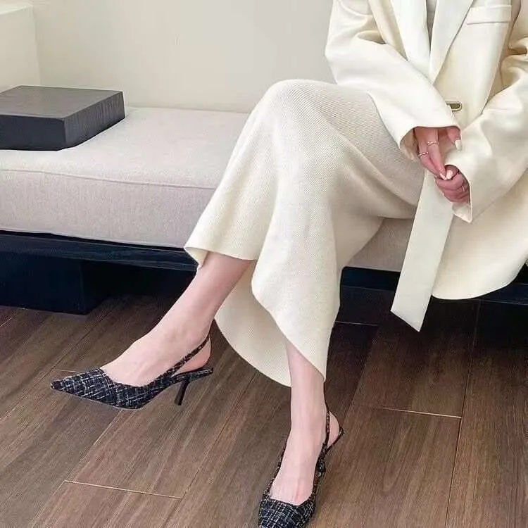 Designer For Women 2024 New Summer Quality High Heels Design Sense French Fashion Sandals Temperament Niche Single Shoe_voghion.com