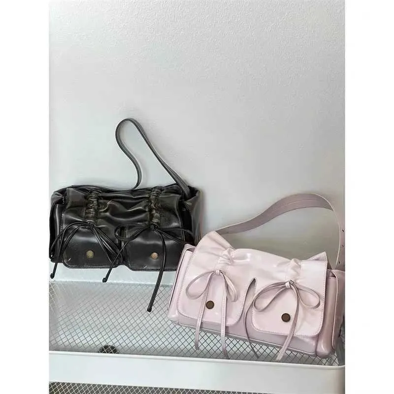 Sac à main et portefeuille de créateur pour femme 2024 Nouveau sac à bandoulière pliable en cuir PU vieilli Y241216_voghion.com