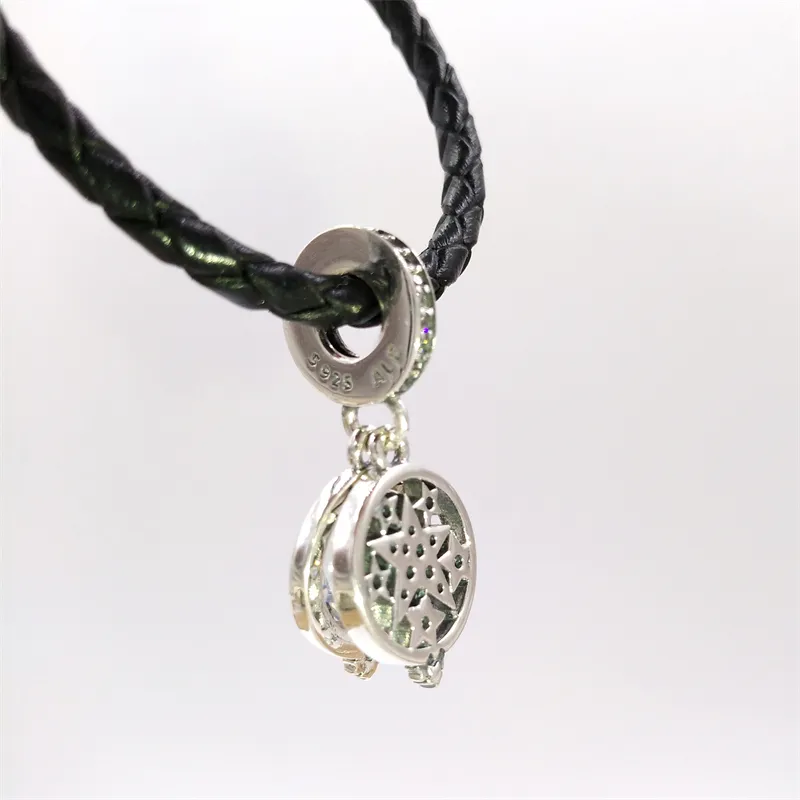 Sterling Silber Schmuck Charms für Armbänder Kette Herren Perlenherstellung Kit Armreif Vergrößerter Stern Doppelte baumelnde Halskette Frauen Anhänger C_voghion.com