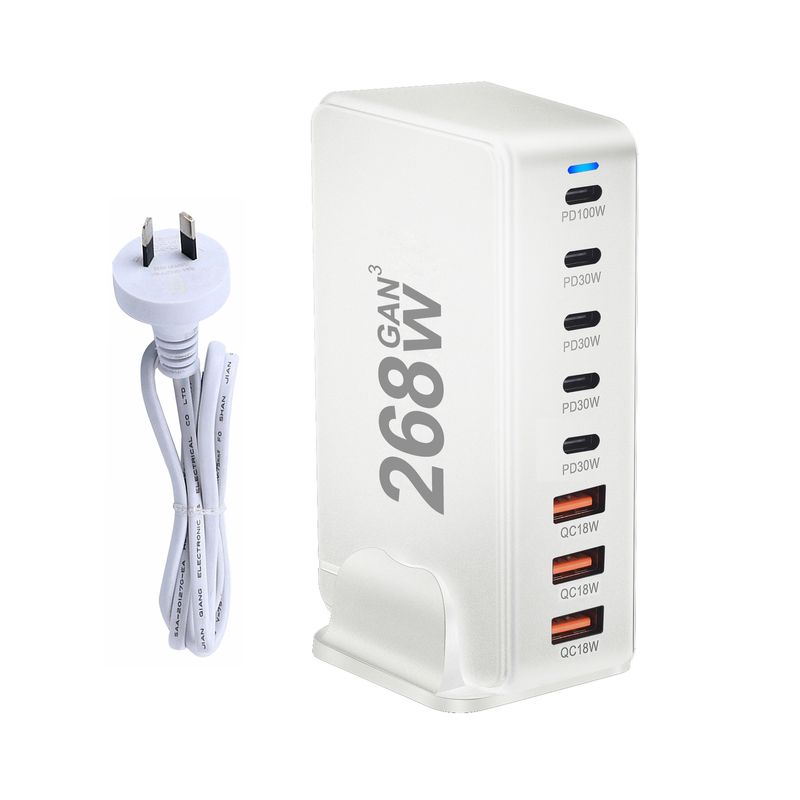 Încărcător de birou multifuncțional de mare putere, 240W GaN Multiport 268WPD, nou_voghion.com