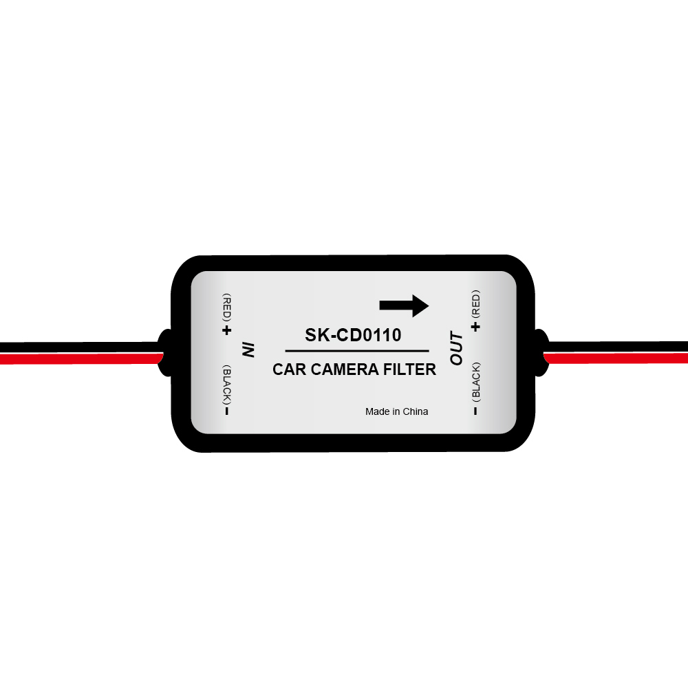 12V DC Rectifier Rear View Power Auto Car Camera Relay Capacitor Filter Connector_voghion.com