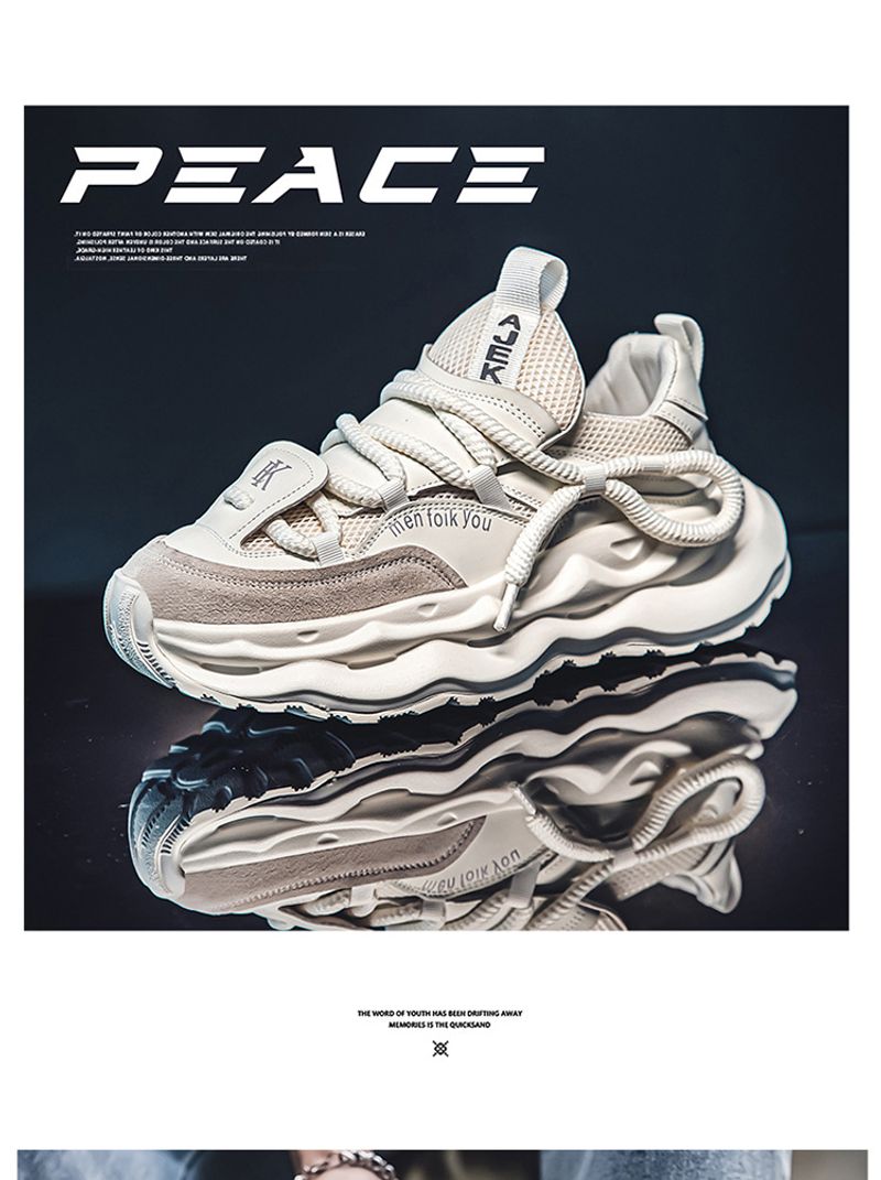 Chunky Sneakers Men Thick Sole Platform Casual Walking Shoes_voghion.com