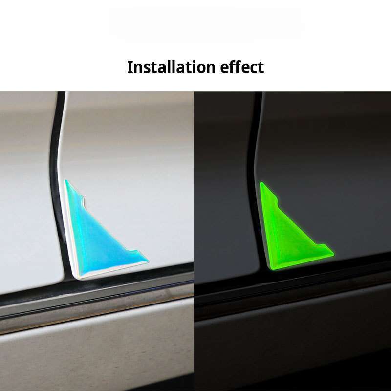 Colț de ușă auto luminos colorat, anti-coliziune, fluorescent, reflectorizant, decorativ rezistent la zgârieturi_voghion.com