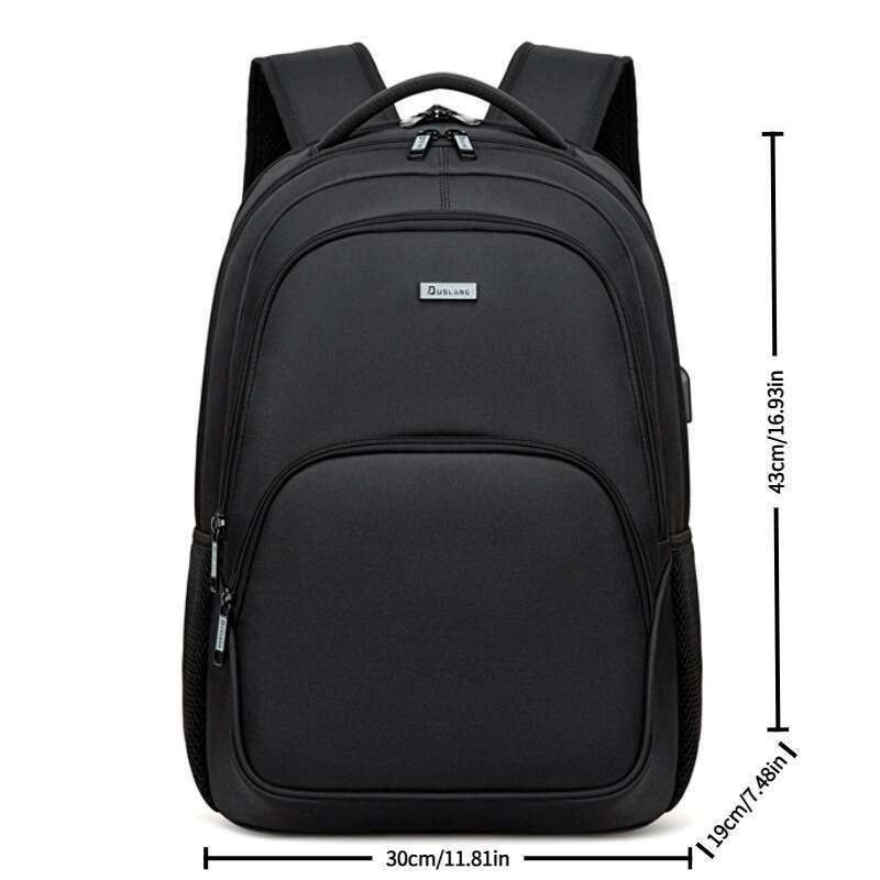 Reise-Laptop-Rucksack, Flugzeugzulassung für Männer und Frauen mit USB-Anschlüssen, leichte 35-Liter-College-Reisetasche, 15-Zoll-Laptop, Geschäftsgeschenk, Schwarz_voghion.com