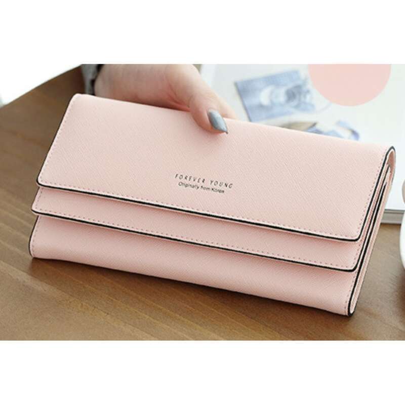 Herbst Neue Lange Dreifach Gefaltete Brieftasche Für Damen Mit Großem Fassungsvermögen, Karten-Stil, Multifunktion, Modische Studentin_voghion.com