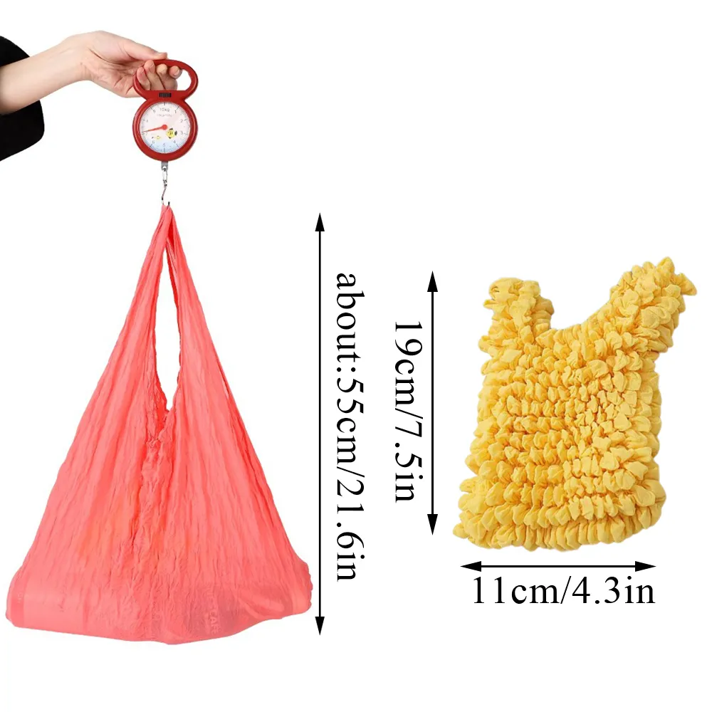 Stretchable Large Capacity Shopping Portable Magic Expansion Handbag Fold Pleated Storage Tote Bag Stretch Shopper Bags_voghion.com