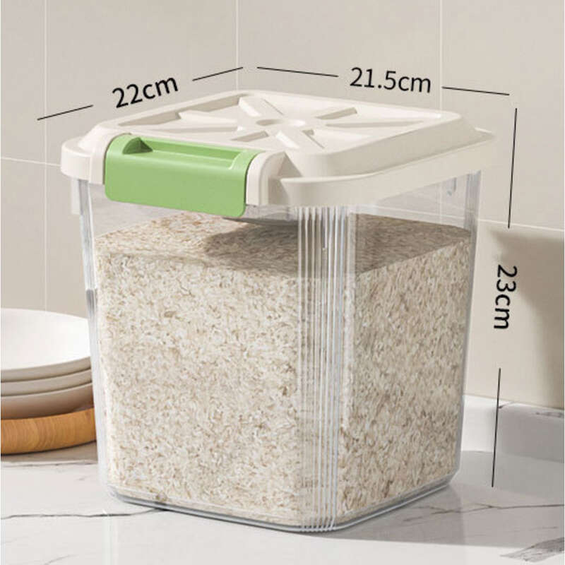 30 Household Bucket Insect And Moisture Resistant Kitchen, Sealed With Wheels, Food Grade 50 Pound Rice Flour Storage_voghion.com