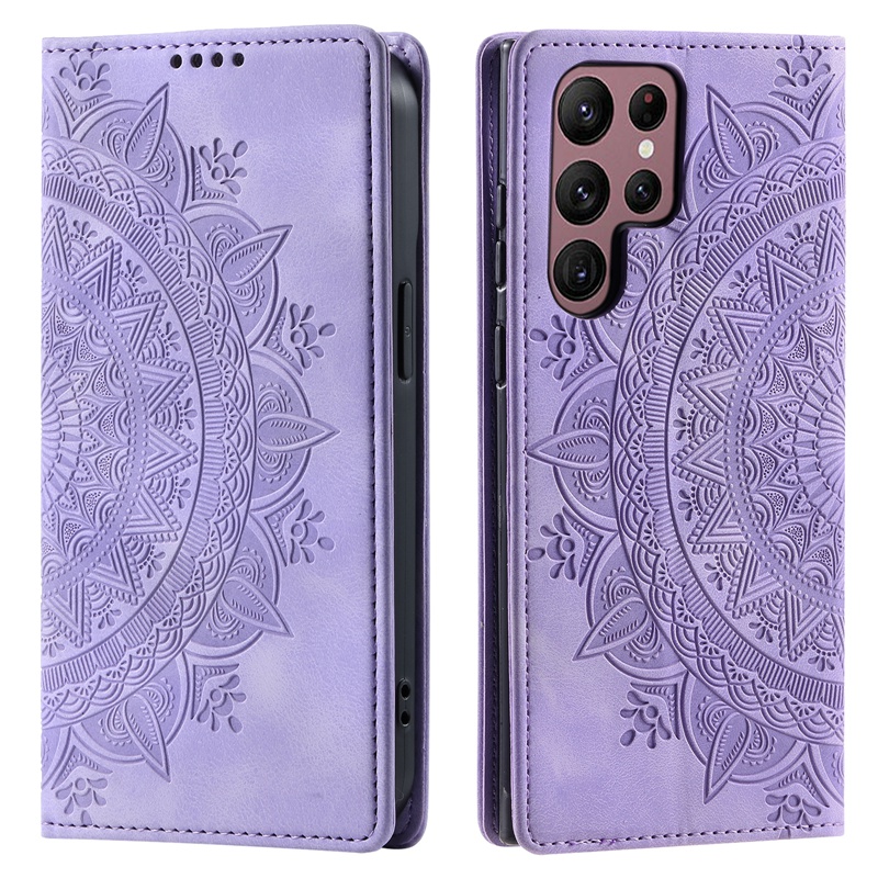 Strong Magnetic Wallet Case with Card Slot S22 S21 S20 S10 S9 Stand Flip Leather Cover for S24 S23 Ultra S23FE_voghion.com