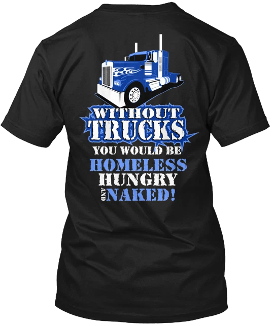 T-shirt design without trucks voor heren en dames katoen_voghion.com