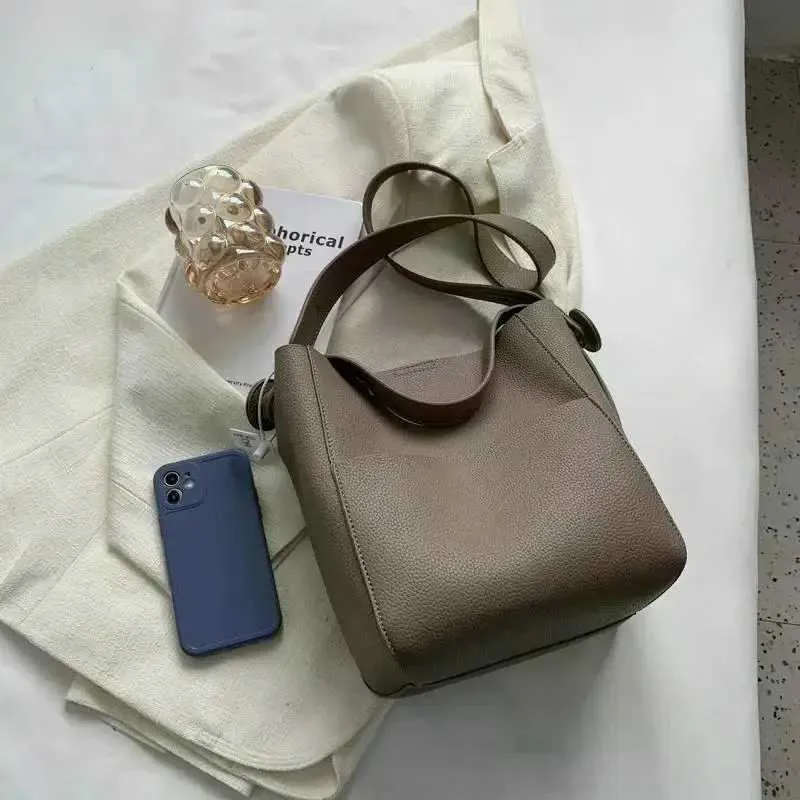 Eimer-Schulter-Seitentaschen für Frauen 2024 Weibliche Designer Trend Kleine Leder Umhängetasche Geldbörsen und HandtaschenC241105_voghion.com