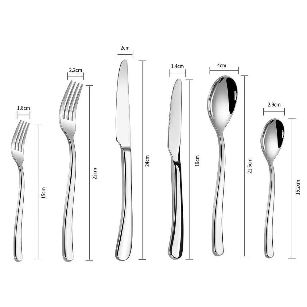 Conjunto de faca, garfo e colher de aço inoxidável 304 reforçado para restaurante, churrascaria, hotel, grau ocidental, X250210_voghion.com