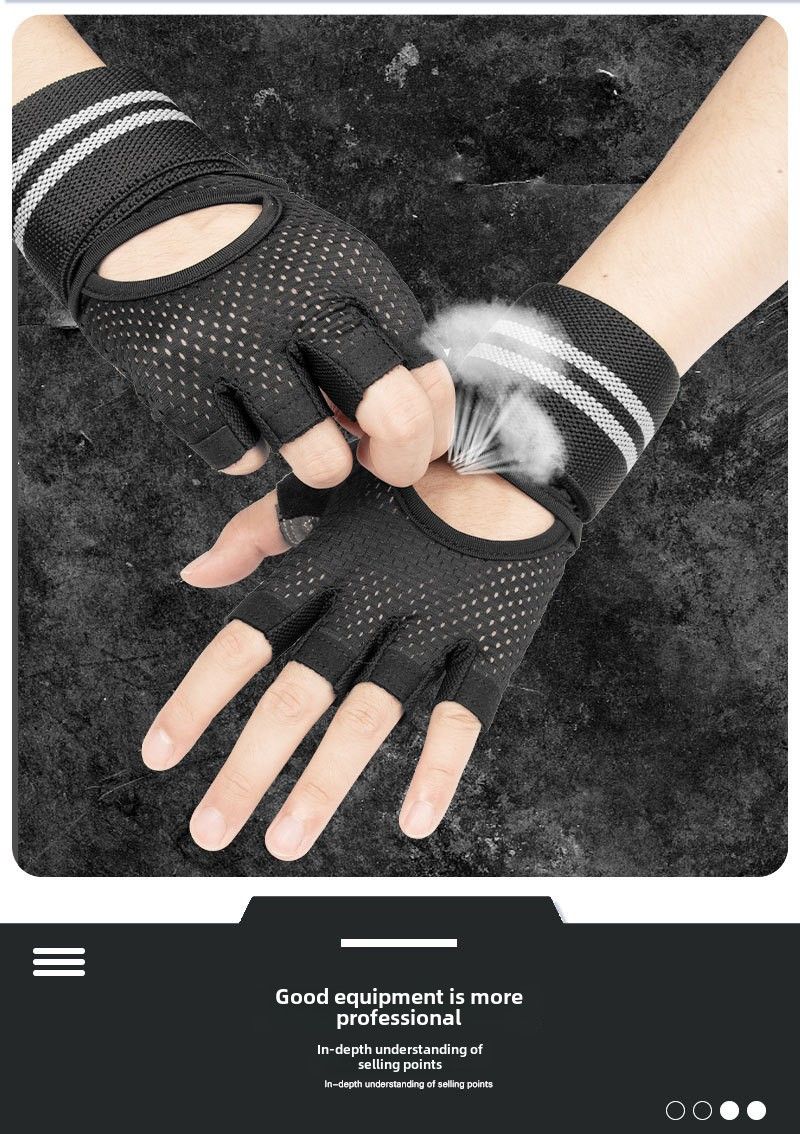 Fiess mit Handgelenkschoner, Laufen, Bergsteigen, Anti-Verschleiß-Halbfinger-Gl, Training, Outdoor-Radfahren, Sport, Fiess_voghion.com