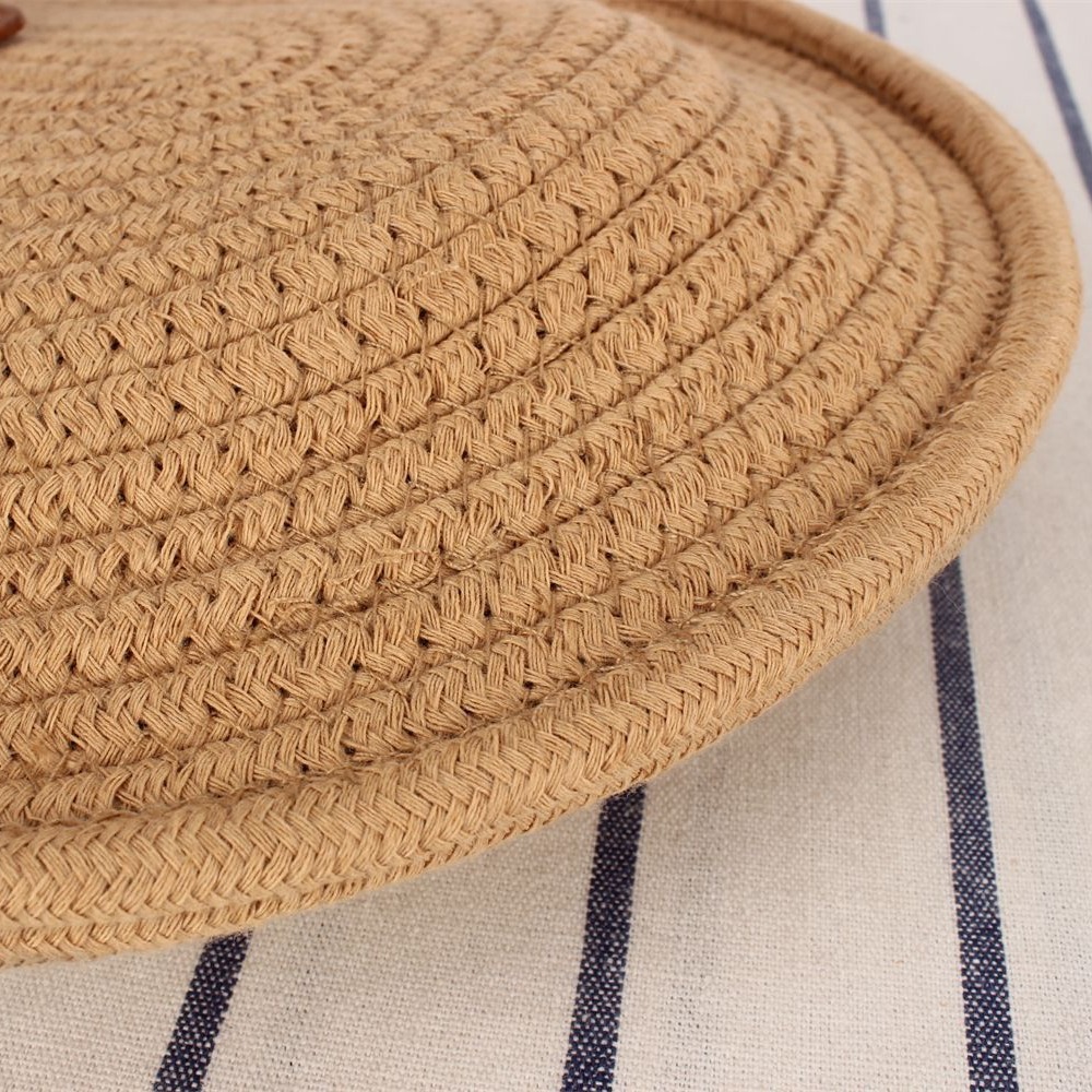 Borsa da spiaggia in stile pastorale con tracolla singola in paglia da donna_voghion.com