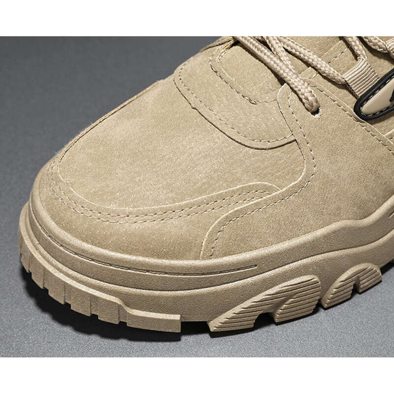 Spring High Top Workwear Men's Trendy And Versatile Thick Sole Anti Slip Construction Site Work Safety Shoes, Martin_voghion.com