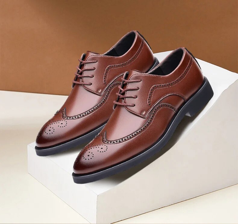 Neue Business-Kleidung Leder Mode British Block Große Herren Schnürschuhe Derby Schuhe 48_voghion.com