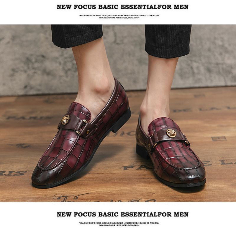 Men’s Shoes large size business men's loafers formal breathable lazy office professional leather shoes_voghion.com