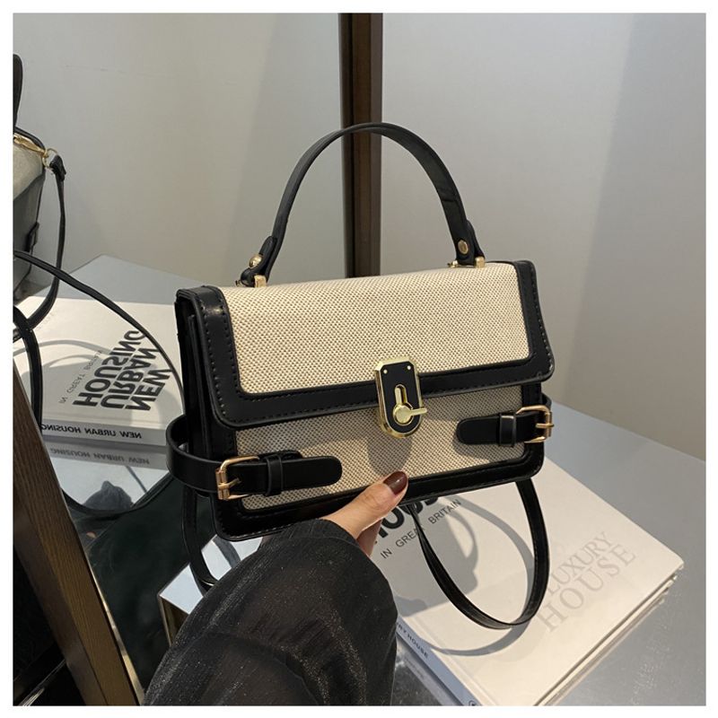 Women's Contrast Color This Year Popular Trend Ins Hand Held Single Shoulder Crossbody Ladies Small Square Bag_voghion.com