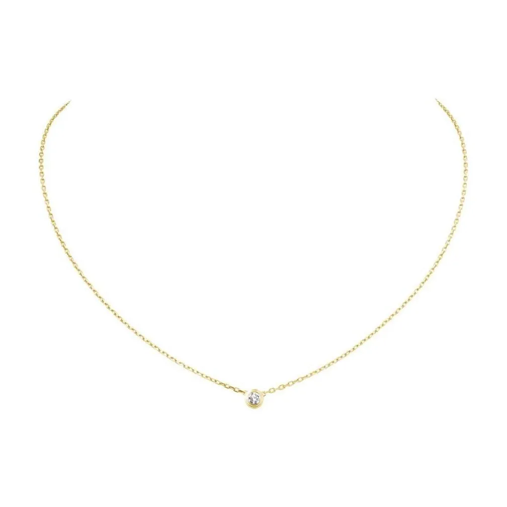 Collane con ciondolo Gioielli di design Diamanti Legers Diamante Damour Collana d'amore per donne Ragazze Collier Bijoux Fem D_voghion.com