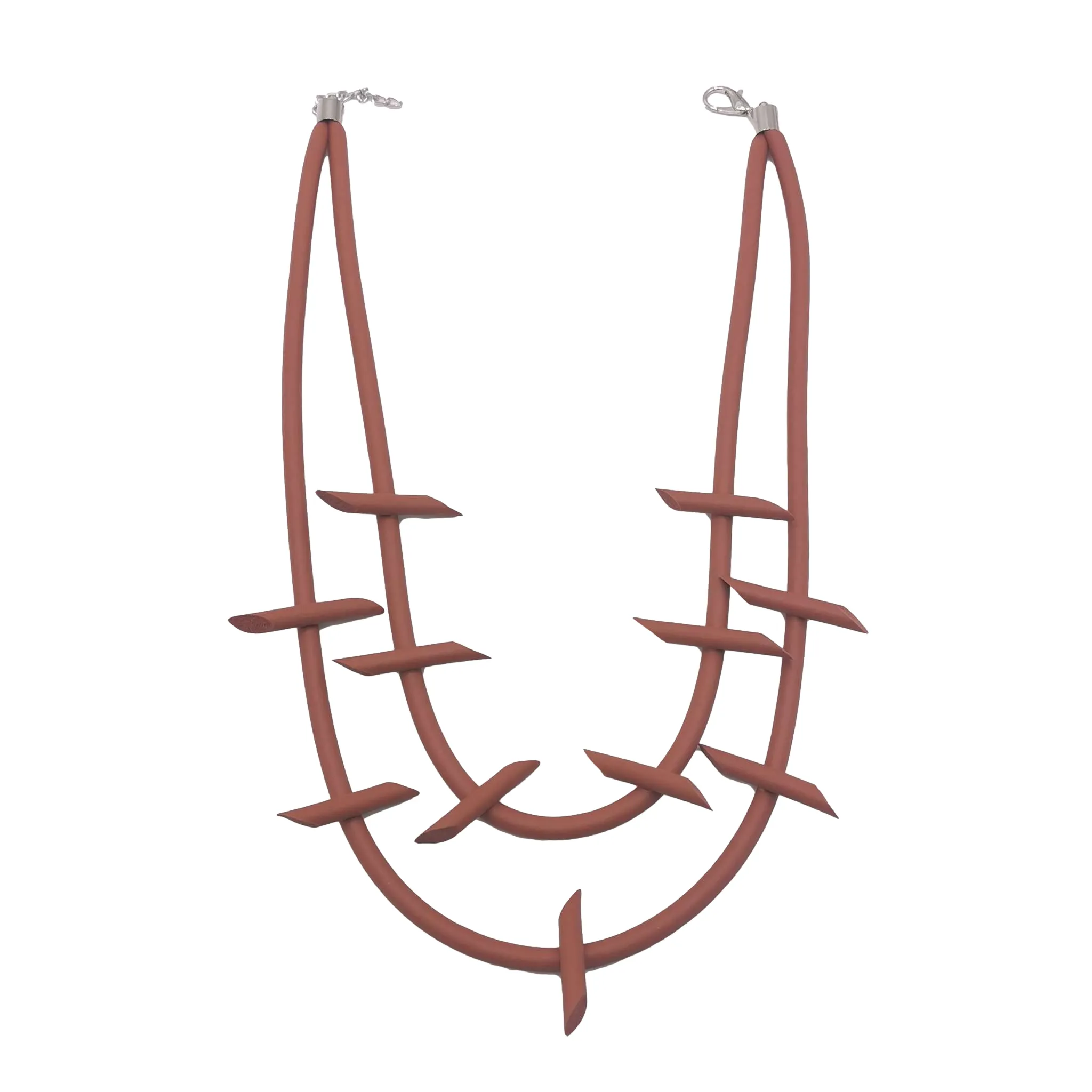Catene Collana in gomma fatta a mano per le donne Boho Ciondoli Gotico Semplice catena Choker Moda coreana Gioielli fai da te a strati_voghion.com