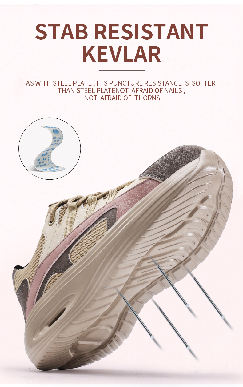 Scarpe antinfortunistiche GUYISA da donna con punta in acciaio, scarpe da lavoro leggere e morbide F129_voghion.com