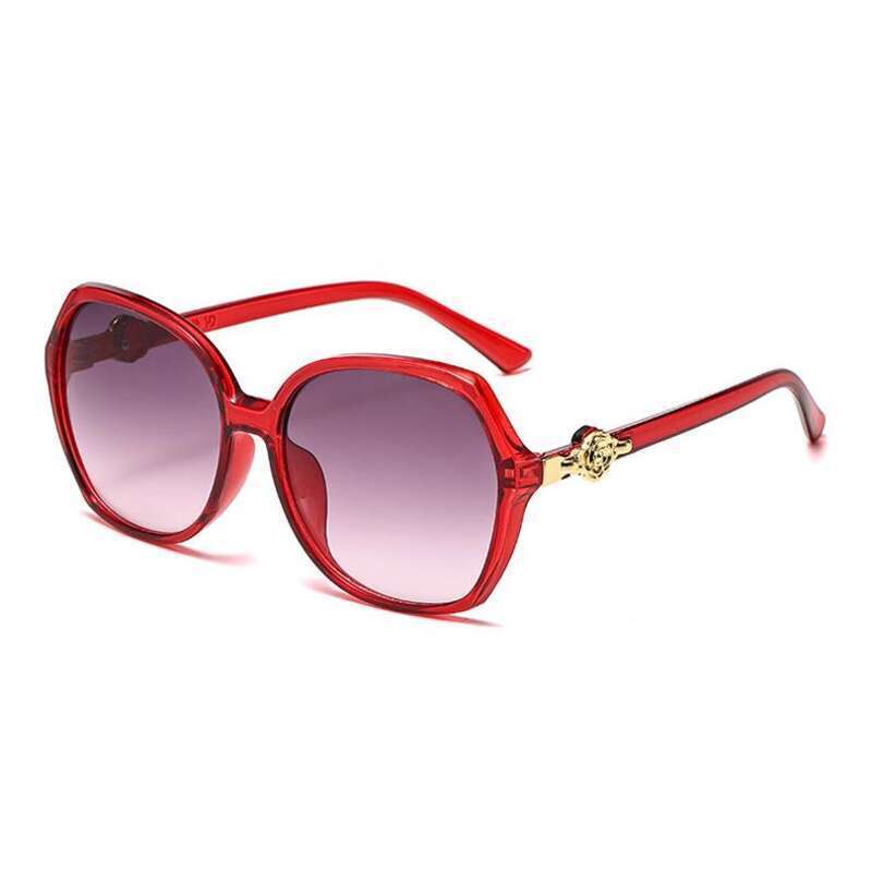 2025 New For Women With Advanced Sense, UV Protection, Square Round Face, Mother's Style, Red Gradient, Face_voghion.com