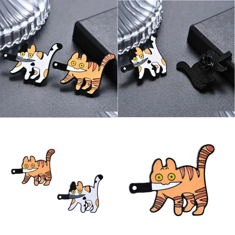 Spille, Spille 2 pezzi Spilla a forma di gatto carino Spilla a forma di colletto con cappuccio in cartone animato Distintivo di animazione Accessori per feste in lega Fibbia per sciarpa Clip per borsa_voghion.com