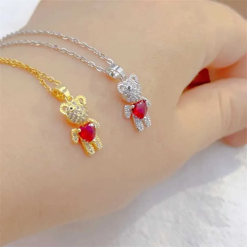 Bear Pendant Necklace Classic Retro Stainless Steel Jewellery_voghion.com