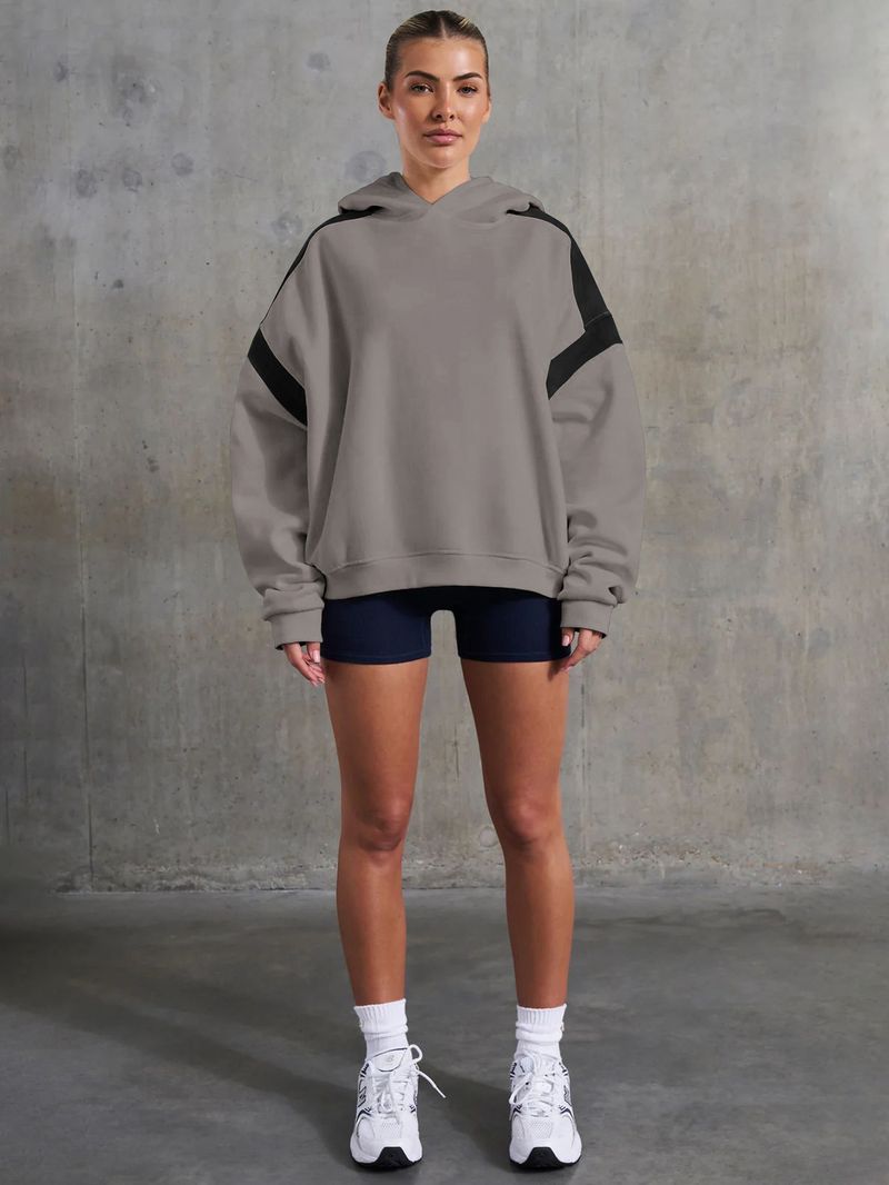 Women's Clothing contrast color drop shoulder high-end_voghion.com