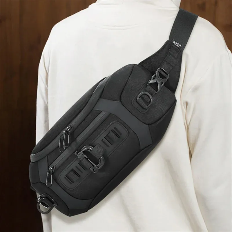 Mode für Männer Taille Outdoor Sports Tactical Fanny Pack Multifunktions wasserdichte männliche Brusttasche Herren Umhängetaschen 241028_voghion.com