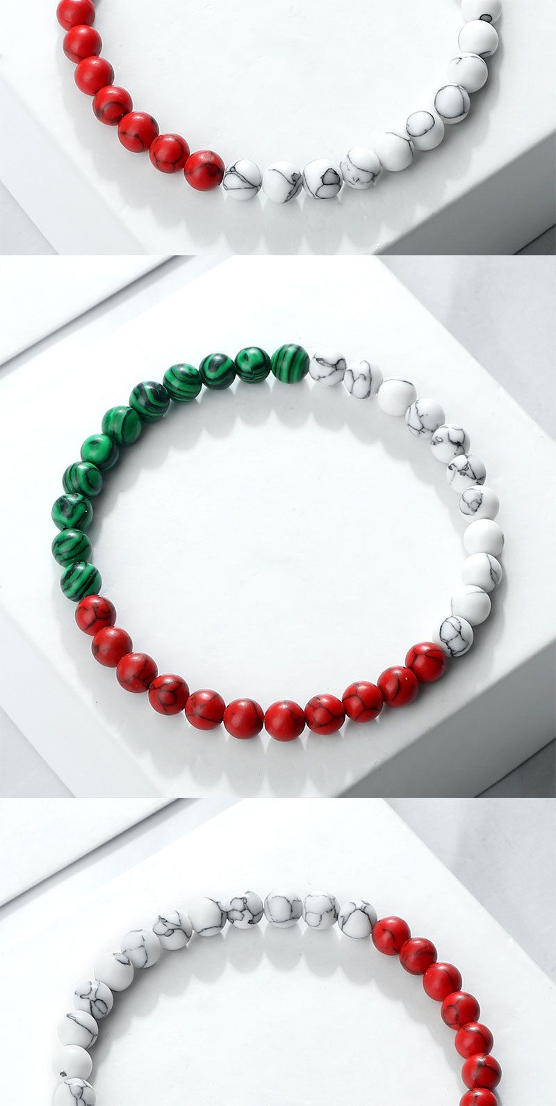 Unisex Smykker Mode Rød Grøn Hvid Sort Sød Perlearmbånd Turkis Perler Flettet Håndreb På Lager_voghion.com