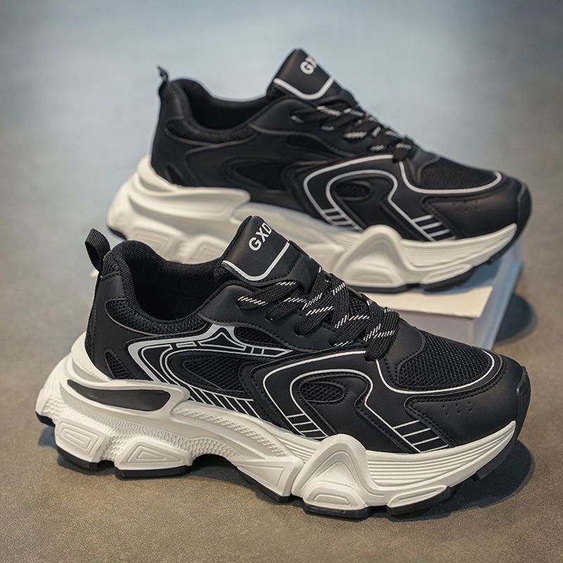 2024 Herbst neue Herren erhöhen Papa Trend leichte dicke Sohle bequeme Sportschuhe_voghion.com
