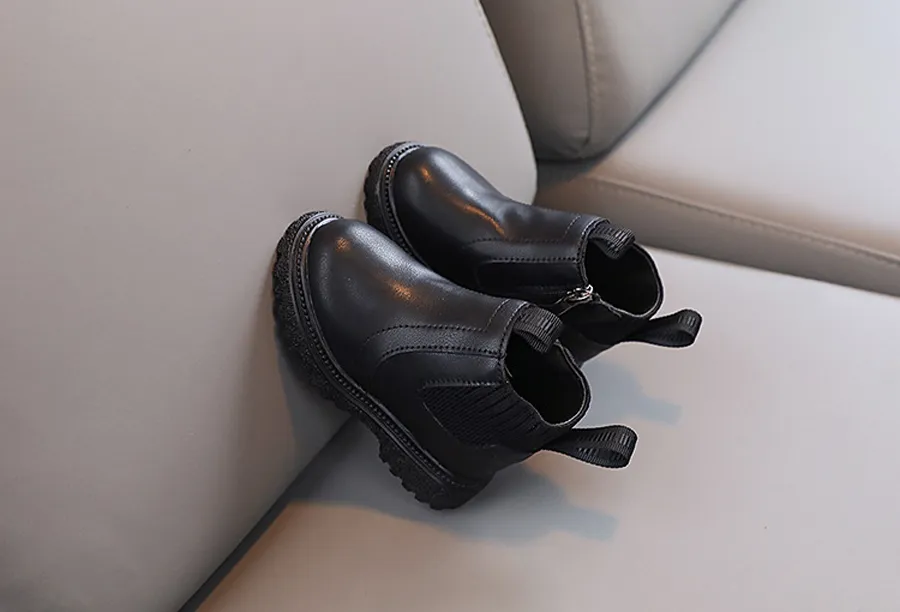 Fashion Kids PU Leather New Winter Children's Shoes Kidsnest Boys Girls Anti Slip Foot Warmer Toddler Snow Boots Size US_voghion.com