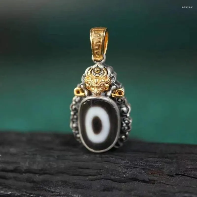 Kolye Kolye RetroSen Sier Renk El Yapımı Kakma Kolye Tibet Tek Göz Büyük Pengbird Vintage Etnik Stil Takı_voghion.com