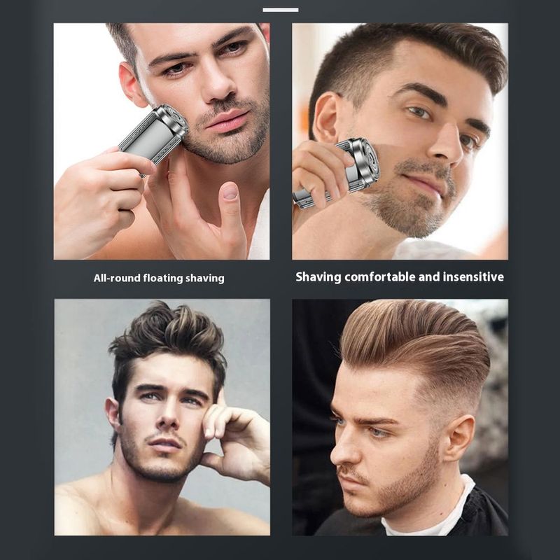 New electric small steel cannon with washable blade, men's shaver, rechargeable mini shaver_voghion.com