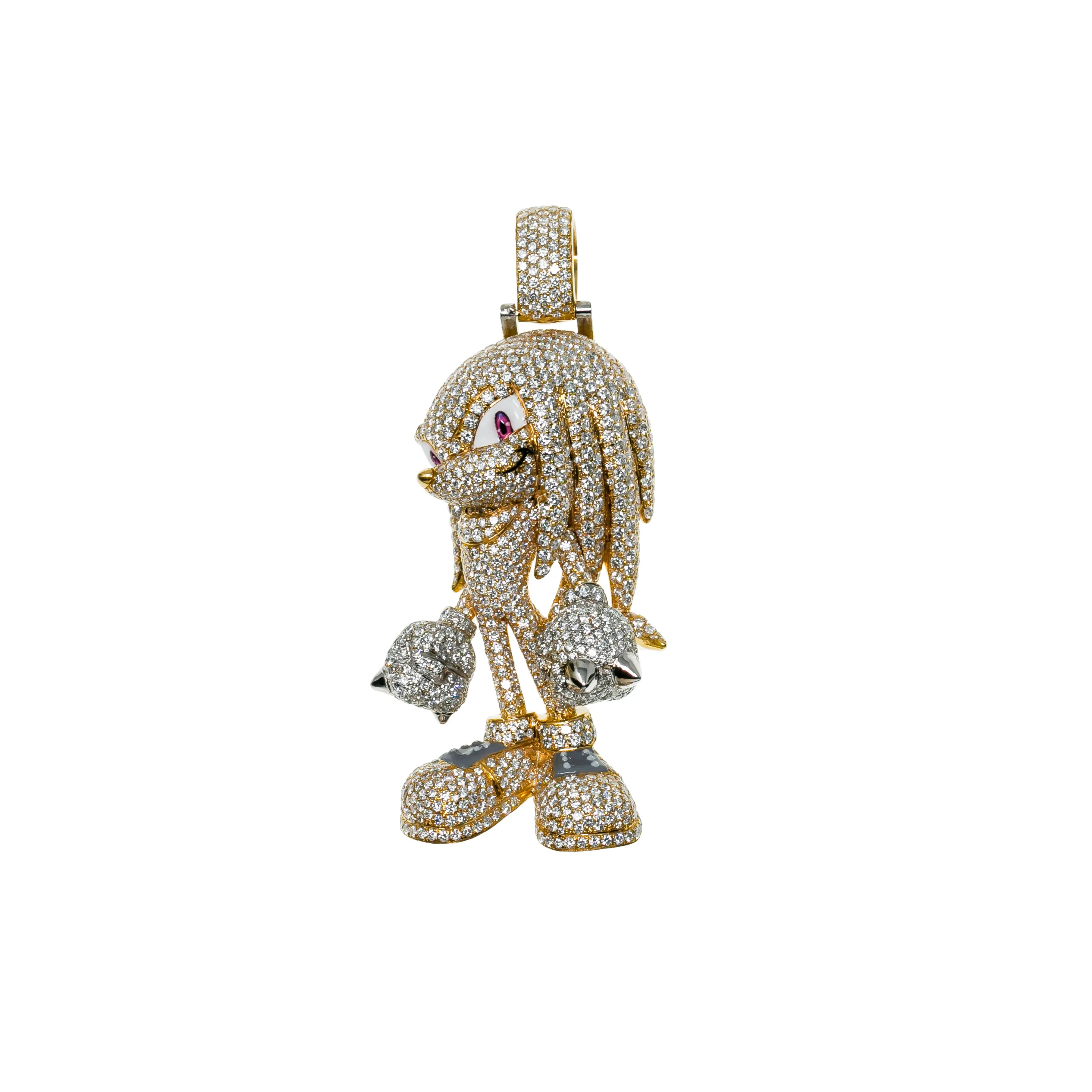 Iced Out Ανδρικά Κολιέ Γυναικεία Κοσμήματα Χρυσό Χρώμα Vvs Moissanite Διαμάντι Sier Προσαρμοσμένο Κινούμενο Μενταγιόν_voghion.com