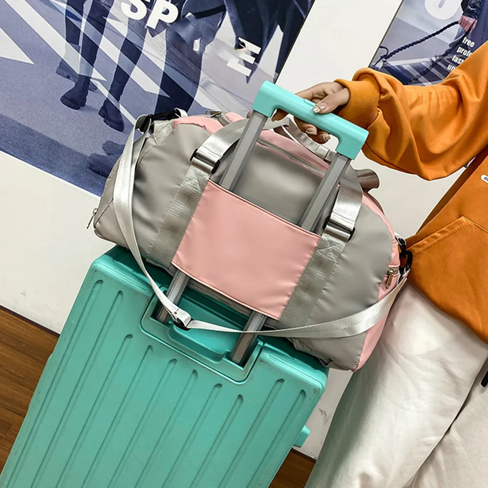 Gym Handbags Fiess Shoulder Men Women Oxford Sport Yoga Backpack Travel Tote Bag With Shoe Compartment_voghion.com